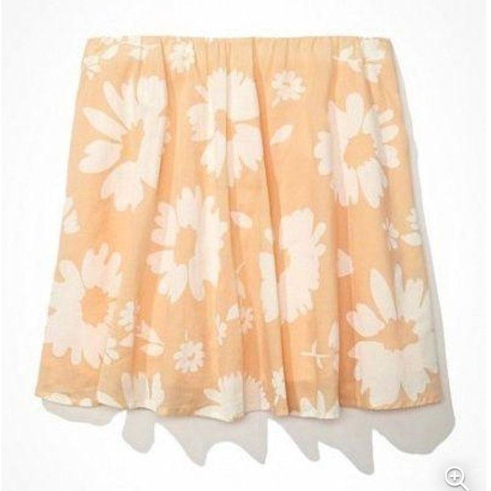 American Eagle Yellow Floral Mini Skirt NEW NWT Size XL